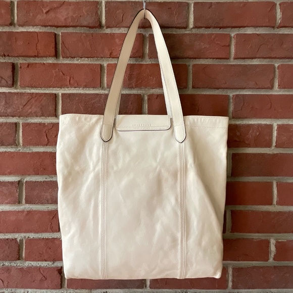 Longchamp Le Pliage LPG Limited Edition Rare Leather Tote Lettering Patch Logo - Picture 2 of 16